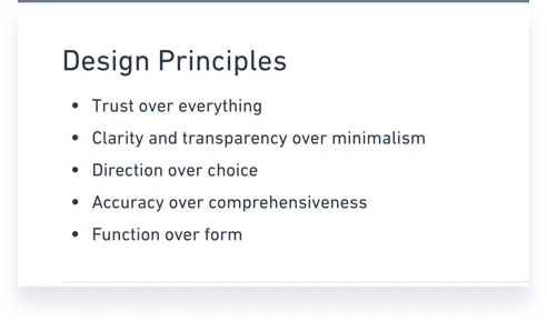 Five design principles